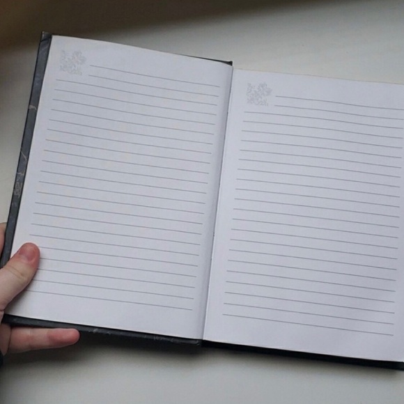 New Journal Black, Blue, & Rose Gold "Blessed" Marble Pattern Notebook Book - Picture 7 of 7